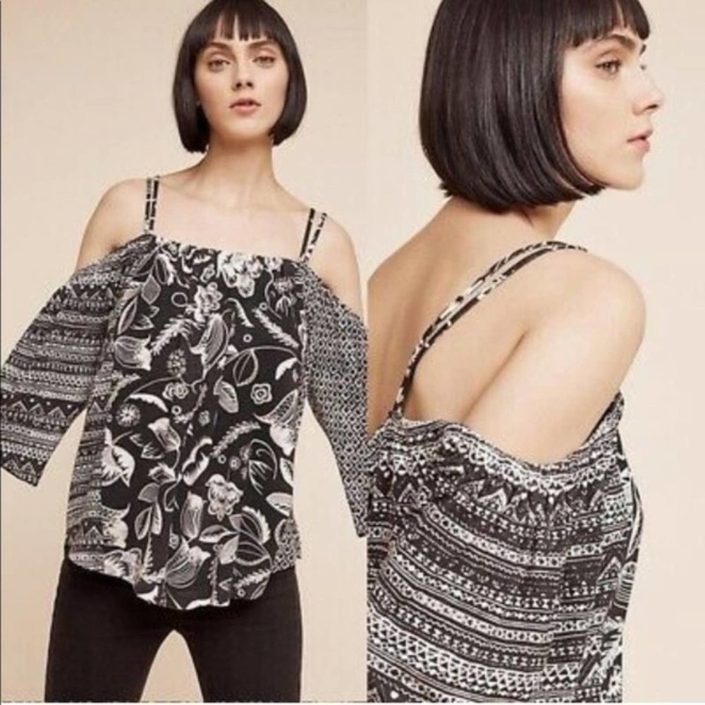 Anthropologie Deletta Reeve Cold Shoulder Top NWT